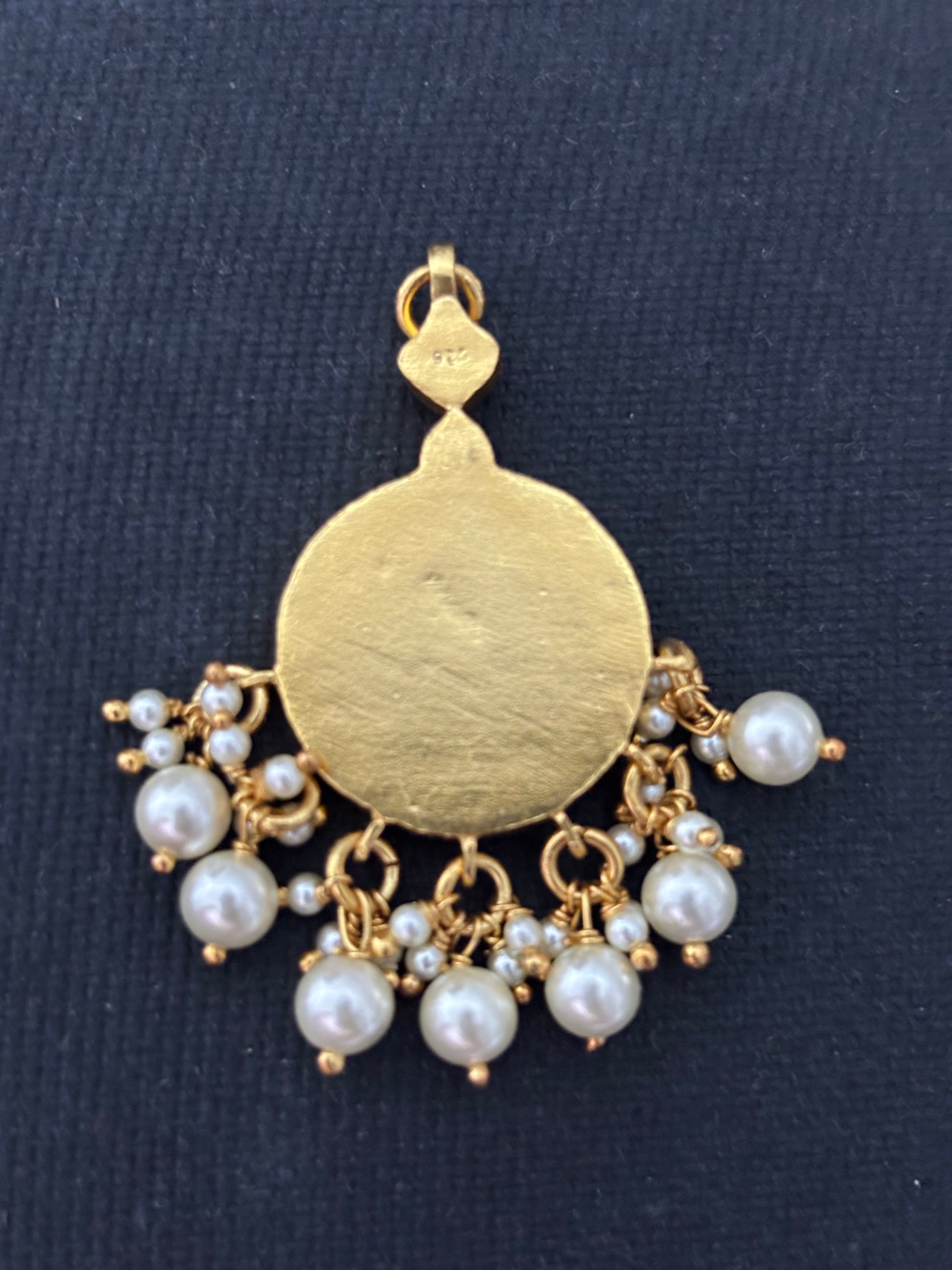 Gold Plated Silver Turquoise Pendant