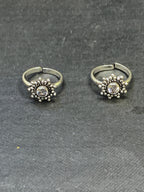Silver Flower Zircon Toering