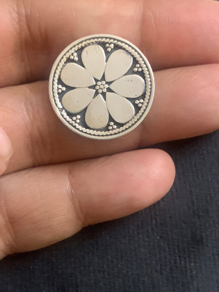 Silver Flower Stud