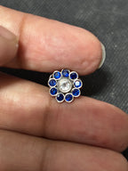 Stone Silver Flower Nosepin