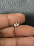 Silver GoldPlated 3 Petal Nosepin