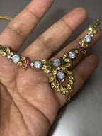 Silver vintage Neckpiece with Semi Precious stones