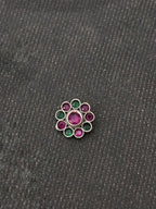 Stone Silver Flower Nosepin