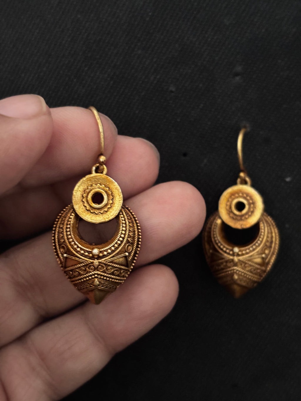 Gold Plated Silver Kathila Earrings