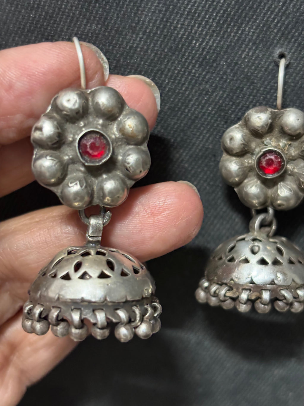 Vintage Silver Jhumka