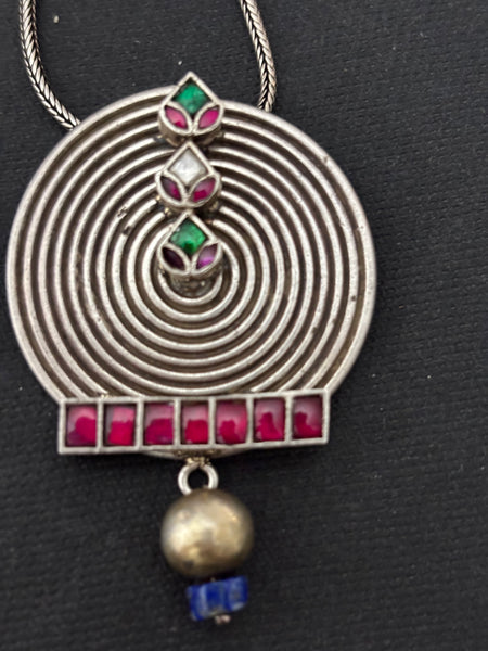 Circular Jadau Work Pendant