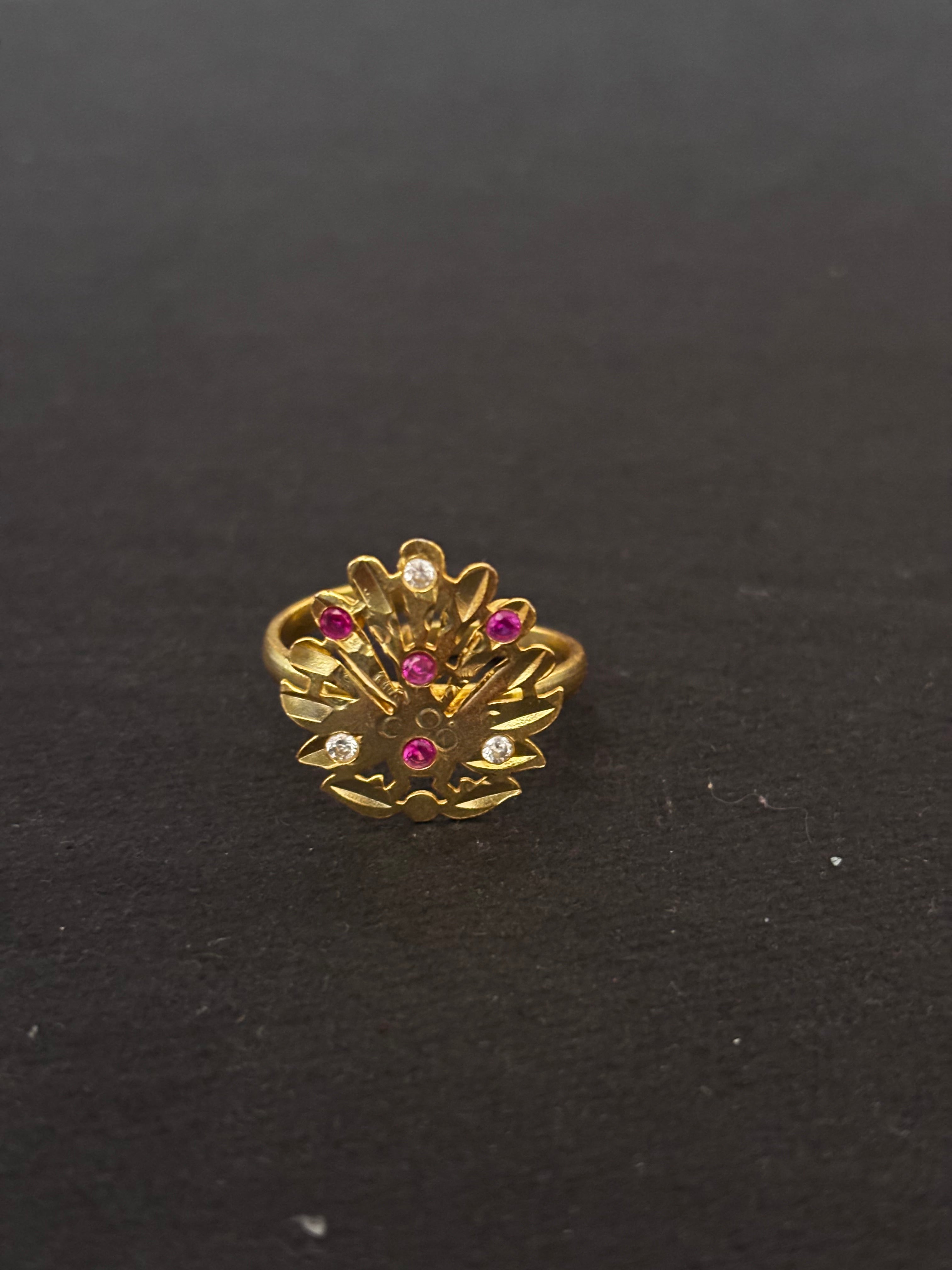 Gold Plated Silver Finger Ring