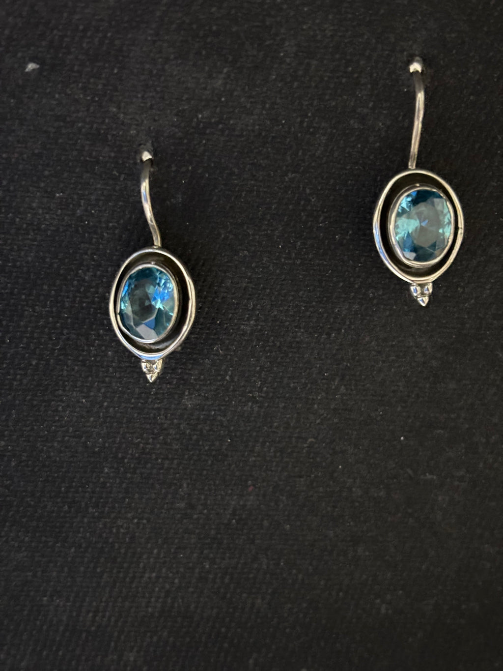 Silver Aquamarine Earrings