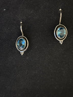 Silver Aquamarine Earrings