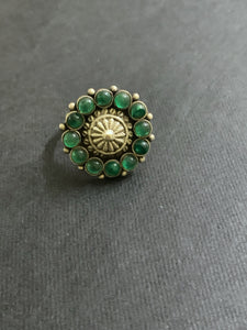 Green Spinel Finger Ring