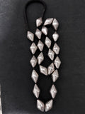 Large Silver Dholki Shaped Bor mala