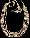 5 Line Pearl With Semi Precious Beads