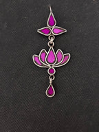 Electric Magenta Glass Earrings