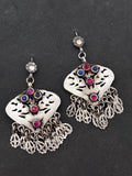Vintage Cutwork Silver Earrings