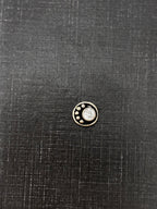 Silver White Stone Round Nosepin