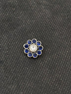 Stone Silver Flower Nosepin