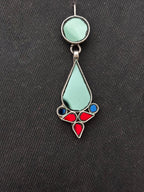 Aqua Green Glass Earrings