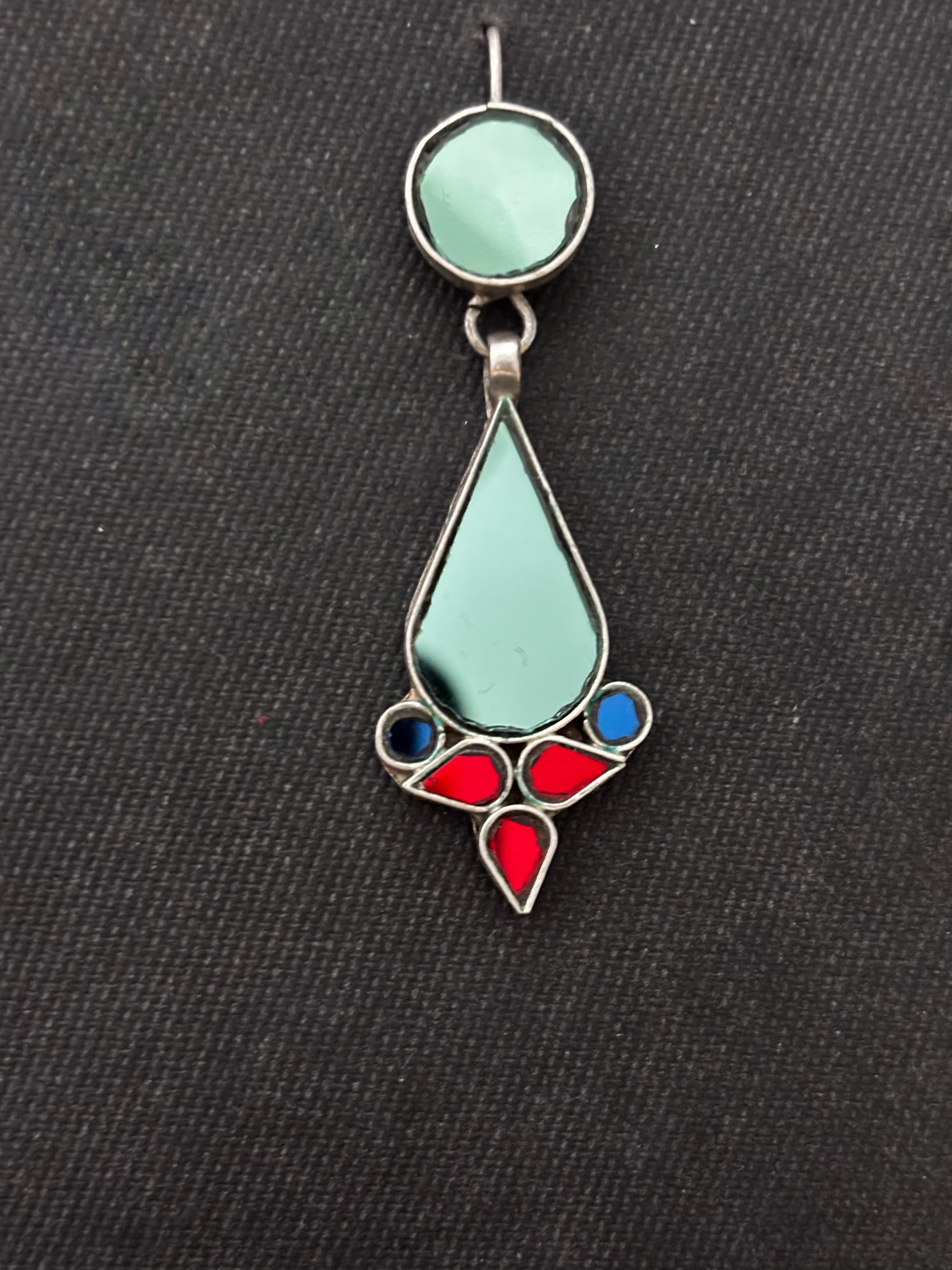 Aqua Green Glass Earrings