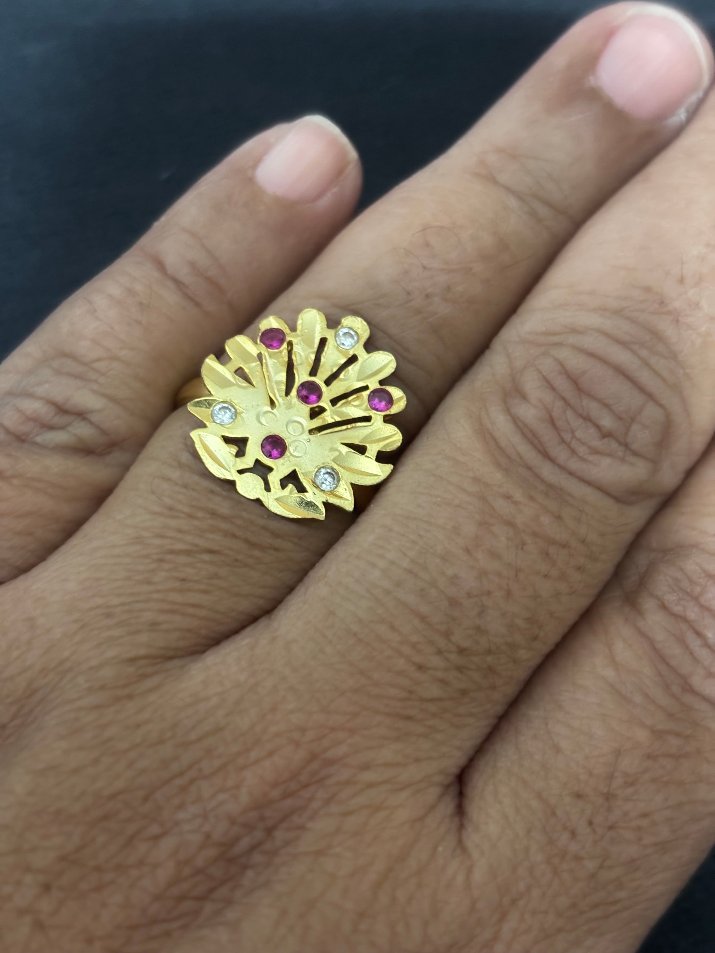 Gold Plated Silver Finger Ring