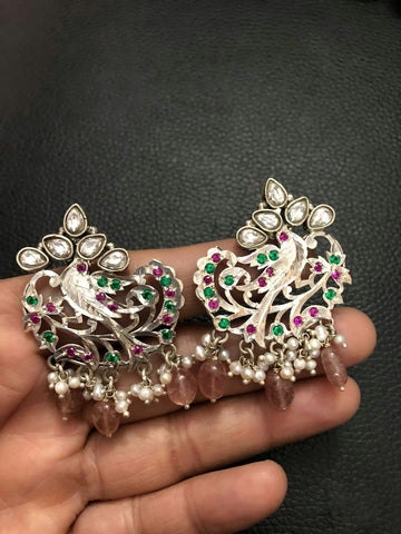 Silver Nakina Bird Earrings