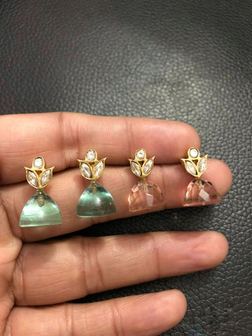 Jadau and Semi Precious Stone Earrings