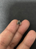 Silver Triangle Single Stone Nosepin