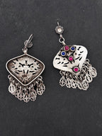 Vintage Cutwork Silver Earrings