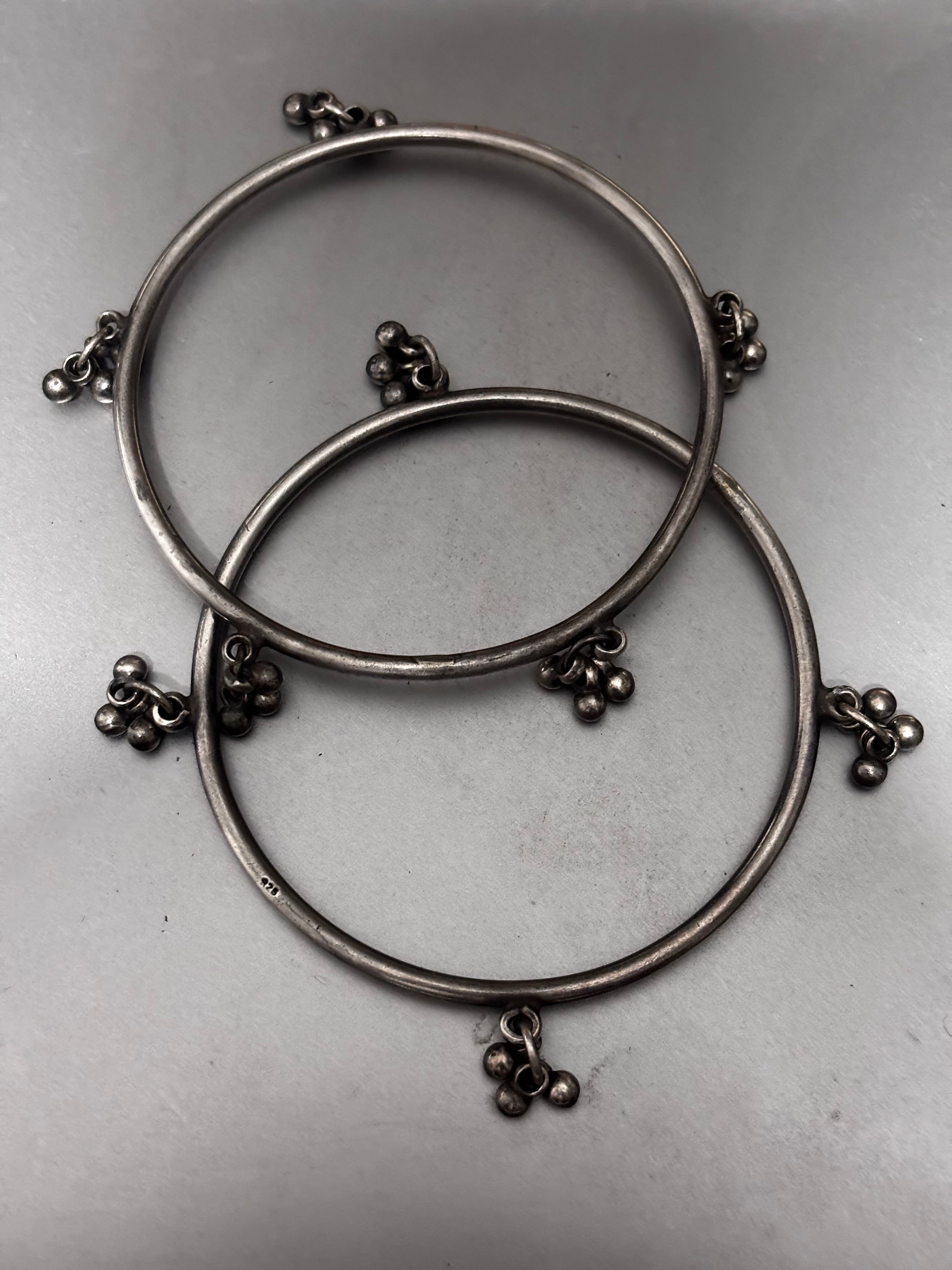 Silver Bangle With Gungroo