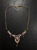 Silver vintage Neckpiece with Semi Precious stones