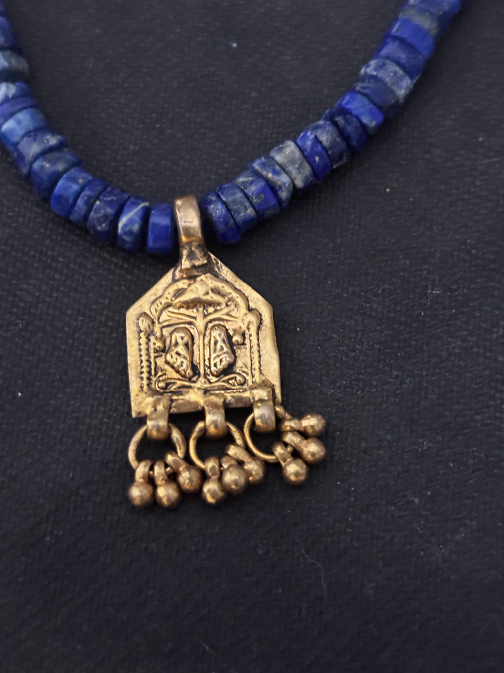 Vintage Gold Dipped Silver Lapis Neckpiece