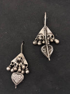 Vintage Silver Etched Earrings