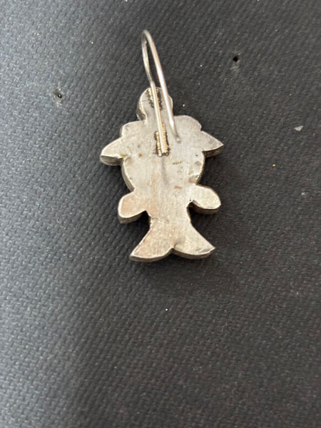 Silver Jadau Fish Motif Earrings