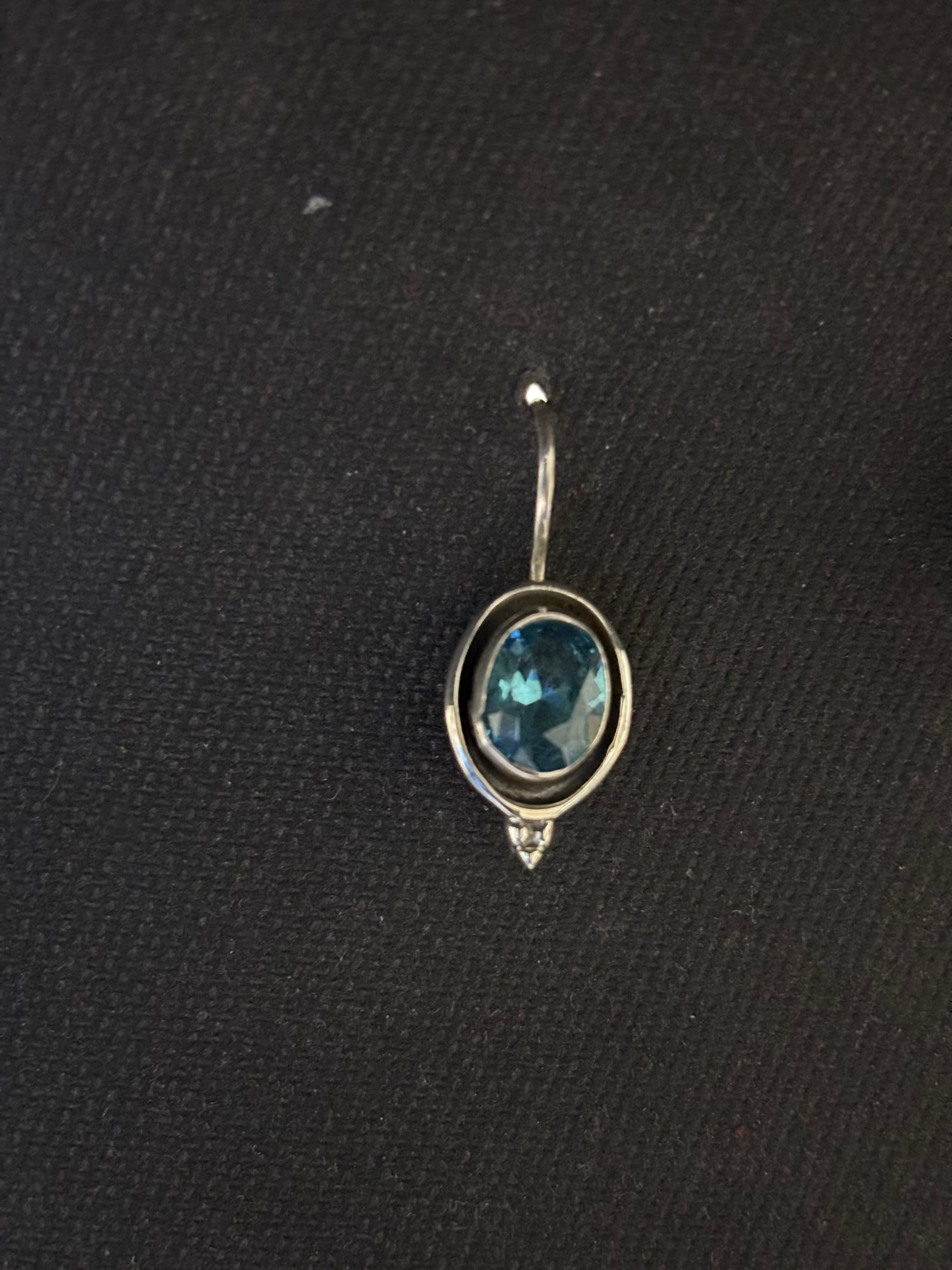 Silver Aquamarine Earrings