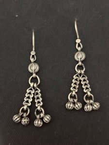 Silver Double Dangler Earrings