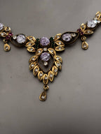 Silver vintage Neckpiece with Semi Precious stones