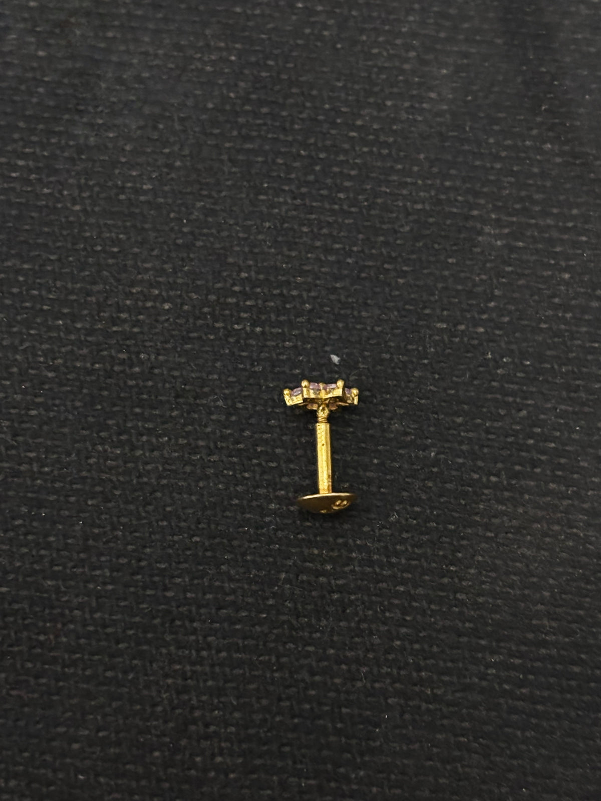 Silver Goldplated 3 Stone Nosepin