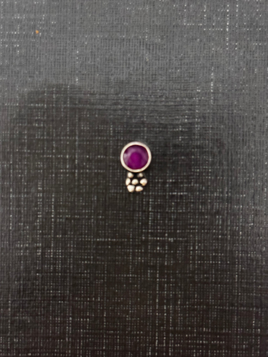 Dot With Flower Silver Nosepins