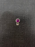 Dot With Flower Silver Nosepins