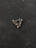 Silver Black Stone Nosepin