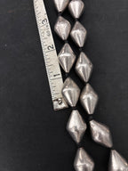 Large Silver Dholki Shaped Bor mala