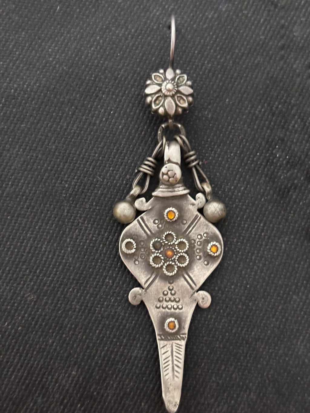 Vintage Silver Grooming Tool Earrings