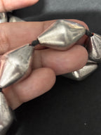 Large Silver Dholki Shaped Bor mala