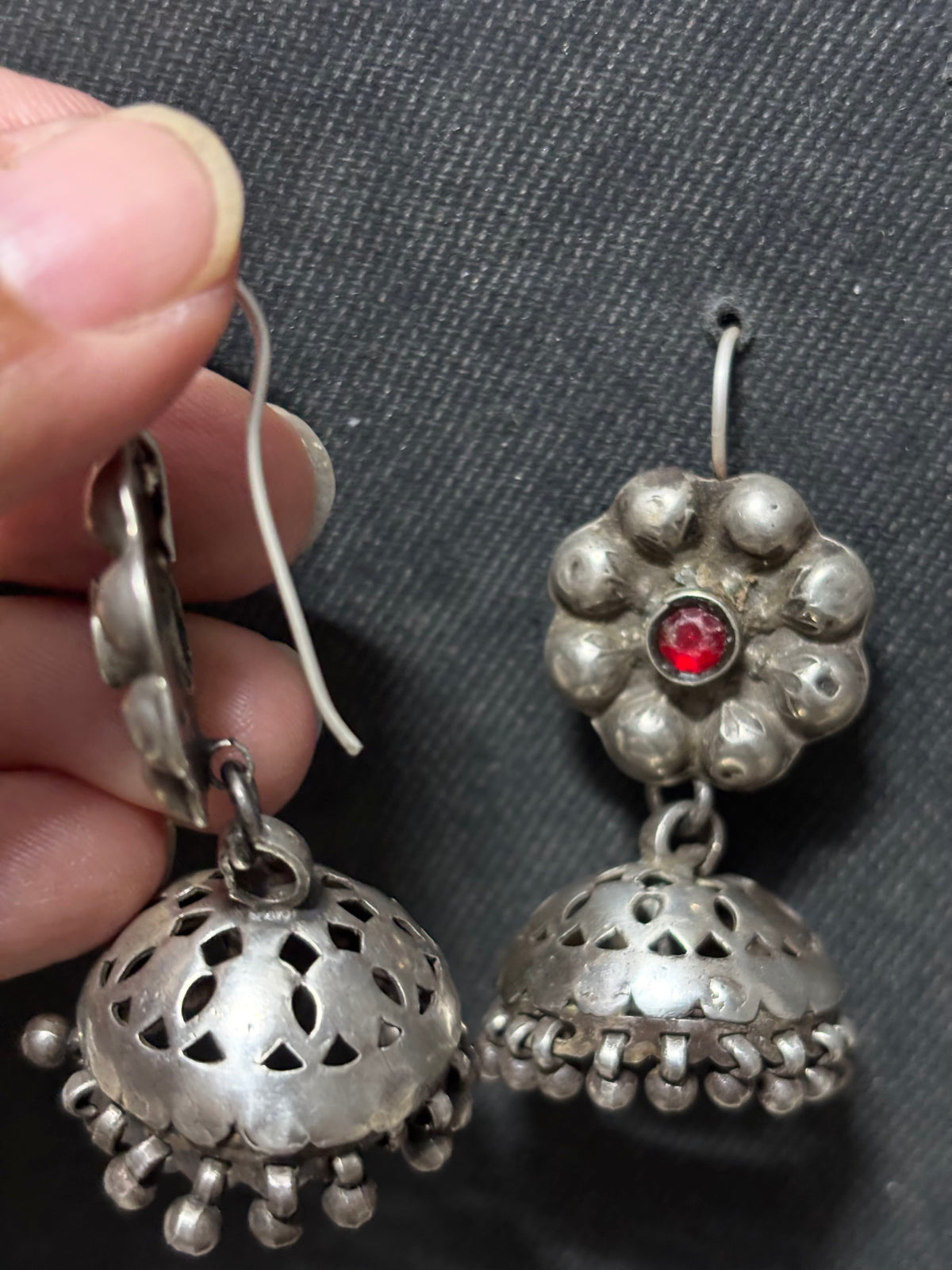 Vintage Silver Jhumka
