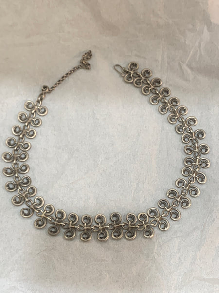 Vintage Modernist Silver Necklace