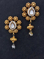 Gold Dipped Silver Kundan Earring