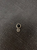 Dot With Flower Silver Nosepins