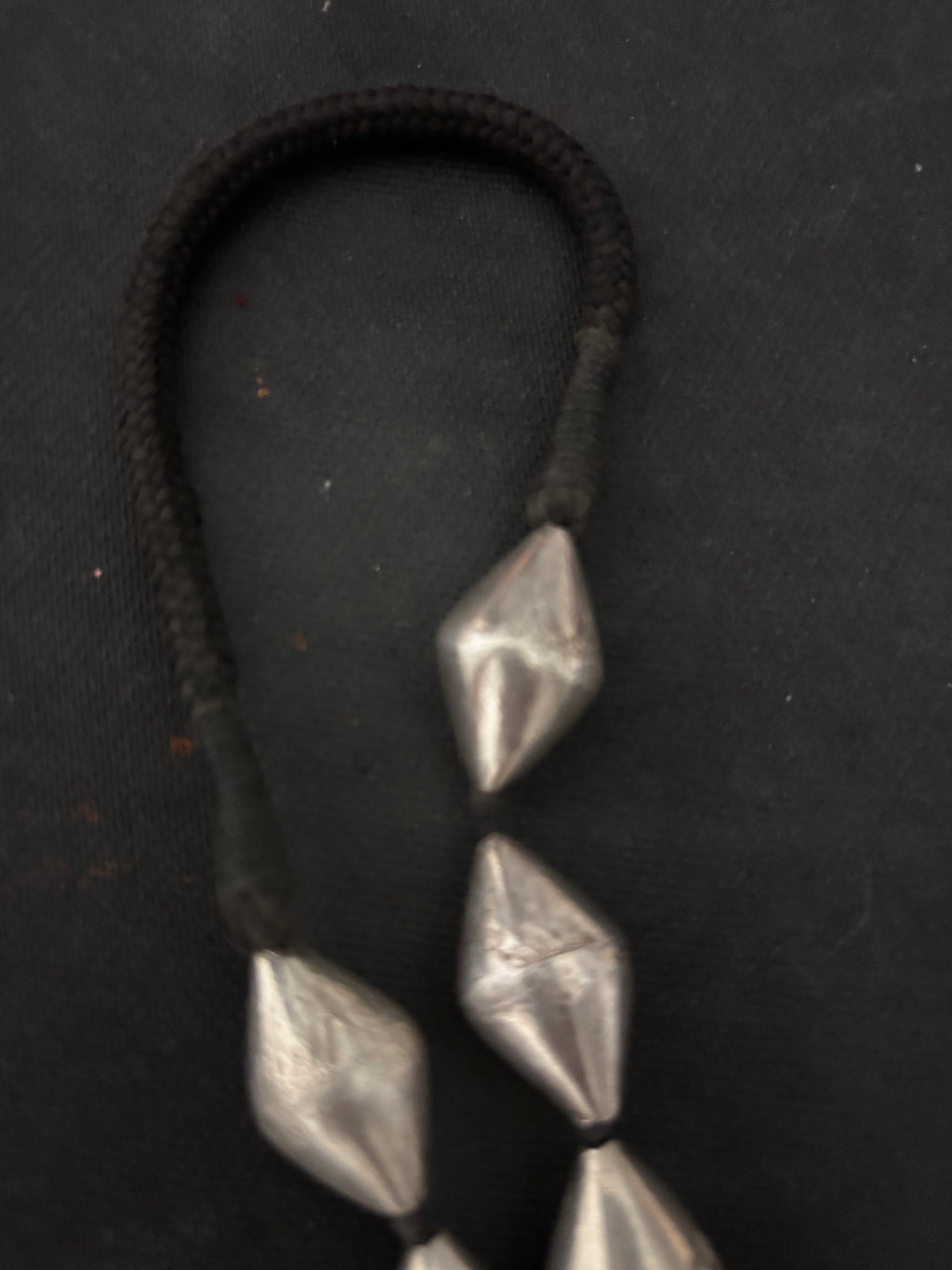 Large Silver Dholki Shaped Bor mala