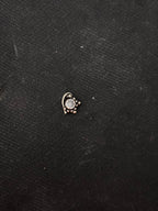 Silver White Stone Half Star Nosepin