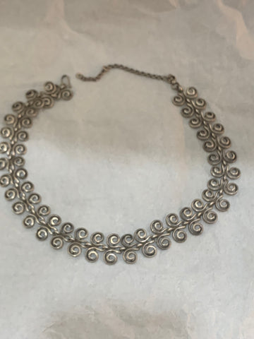 Vintage Modernist Silver Necklace