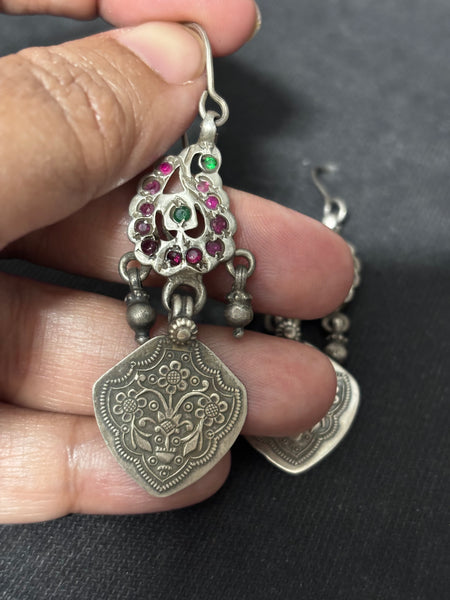 Vintage Silver Paisley Earrings